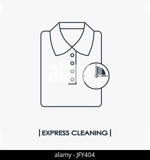 Express cleaning outline icon Stock Vector