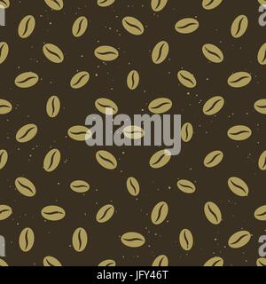 Coffee beans seamless pattern Stock Vector