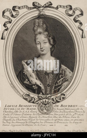 Engraving of Louise Bénédicte de Bourbon (Duchess of Maine), by