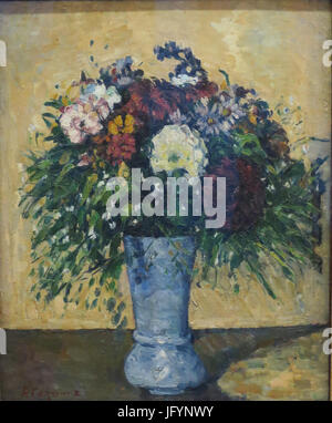 2 Flowers In A Blue Vase By Paul Cezanne C 1877 Hermitage