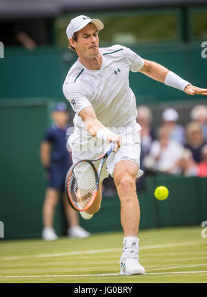 London, UK. 3rd Jul, 2017. Tennis, Wimbledon, Andy Murray (GBR) in his openings match against Alexander Bublik (KAZ)  Credit: Henk Koster/Alamy Live News Stock Photo