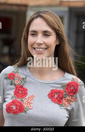 London, UK. 3rd Jul, 2017. Alex Jones at the Hampton Court Flower Show Credit: ilpo musto/Alamy Live News Stock Photo