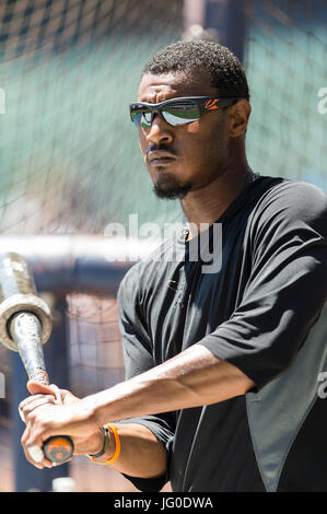 Milwaukee, USA. 03rd July, 2017. Milwaukee Brewers relief pitcher Brent ...