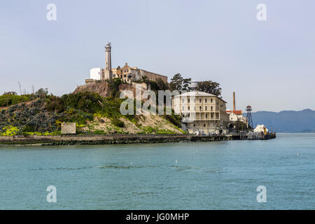 Alcatraz Prison, United States Penitentiary, military prison, federal prison, Alcatraz Island, San Francisco Bay, San Francisco, California Stock Photo