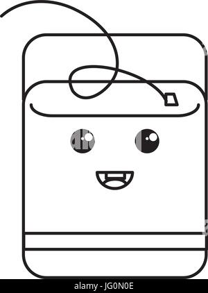 Dental Floss kawaii character Stock Vector