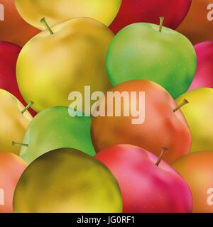 Background with Apples Stock Vector