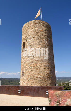 Sant Joan Castle in the town of Blanes, Costa Brava, Girona province, Catalonia, Spain Stock Photo