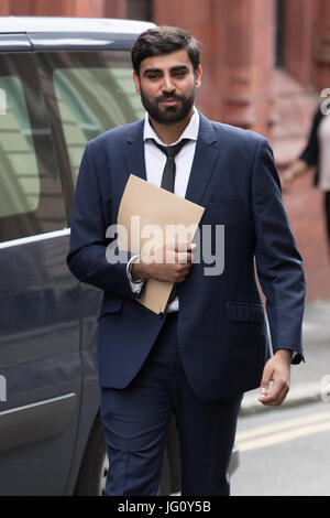 Tejinder Bhuee, arrives at Birmingham Crown Court where he admitted charges of dangerous driving and street racing after he, Zafar Iqbal and Amar Paul were reportedly clocked at 130mph as they raced each other in formation on the A38 in Birmingham - past a parked police van. Stock Photo