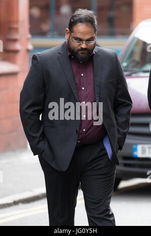 Zafar Iqbal, arrives at Birmingham Crown Court where he admitted charges of dangerous driving and street racing after he, Tejinder Bhuee and Amar Paul were reportedly clocked at 130mph as they raced each other in formation on the A38 in Birmingham - past a parked police van. Stock Photo
