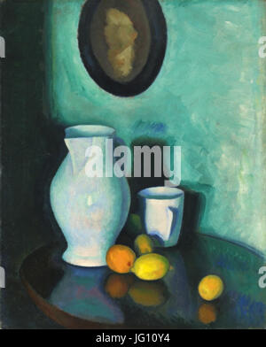 CzigơA1ny Dezső - 1912 körül - Csendélet fehér kancsóval Stock Photo