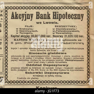 Gazeta Lwowska. - 4 lipca 1920. - E28496 149. - S. 8 (01) Stock Photo