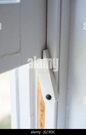 USA 1800's double hung window sash pin lock Stock Photo - Alamy