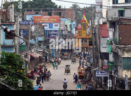 Jagannath rath yatra, Dhamrai, Bangladesh. Dhamrai Roth is about 400 years old tradition living among the Local Hindus. Stock Photo