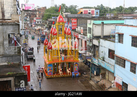 Jagannath rath yatra, Dhamrai, Bangladesh. Dhamrai Roth is about 400 years old tradition living among the Local Hindus. Stock Photo