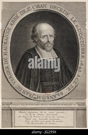 Jean Duvergier de Hauranne, abbé de Saint-Ciran (Philippe de Chapaigne, 1701) Stock Photo