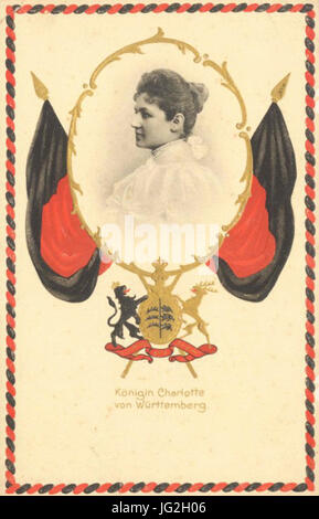 Königin Charlotte von Württemberg Postkarte Stock Photo