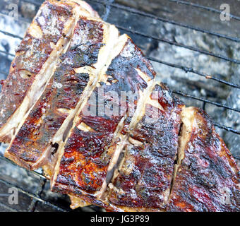 mutton grilled ribs Stock Photo