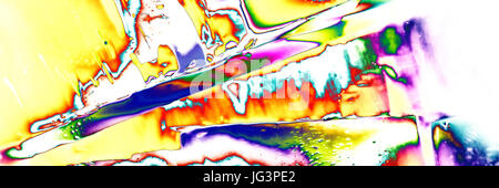 Microcrystals of tartaric acid in polarized light Stock Photo