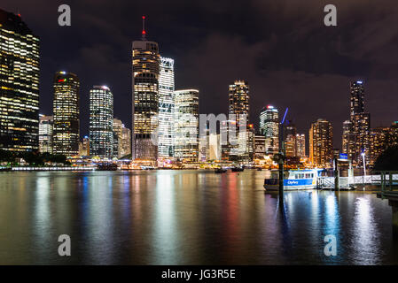 Brisbane city skyline after dark. Queensland. Australia. Stock Photo