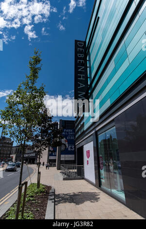 The fantastic Broadway shopping centre in the heart of Bradford, West Yorkshire, UK, July 2017 Stock Photo