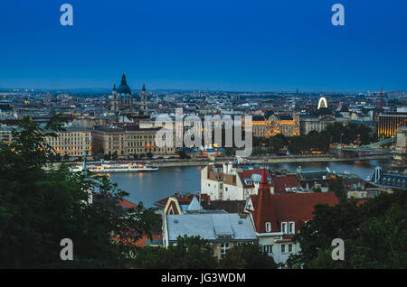 Budapest city view, streets, building exteriors, sights Stock Photo