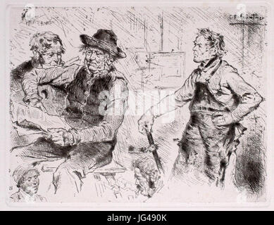 Otto Edmund Günther - Politik auf der Bierbank 1883 Stock Photo