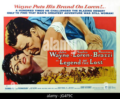 LEGEND OF THE LOST 1957 United Artists film with John Wayne, Sophia Loren Stock Photo