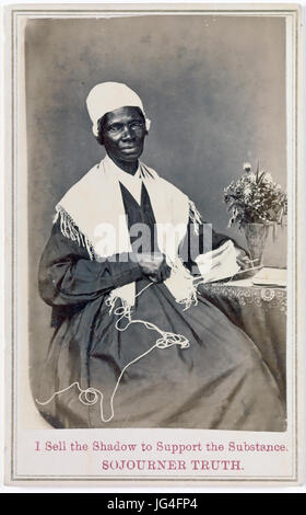 SOJOURNER TRUTH c 1797-1883) carte de visite of the American abolitionist and women's rights activist Stock Photo