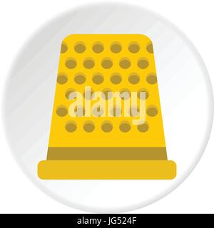 Thimble icon circle Stock Vector