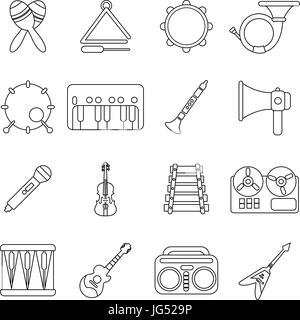 Bagpipes icon set, outline style Stock Vector Image & Art - Alamy