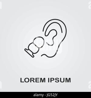 Earplug icon Stock Vector