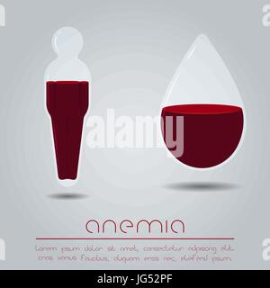 Anemia concept Stock Vector