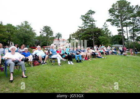 Pensacola, Florida, USA. 27th June, 2017. Crowed gathered in support of saving the Bayview Cross.  Sandy Andreoletti/Alamy Live News Stock Photo