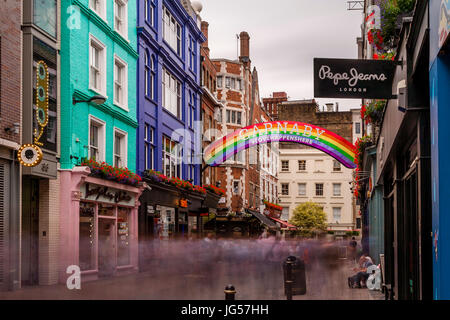 Colourful Shops In Carnaby Street, London, UK Stock Photo