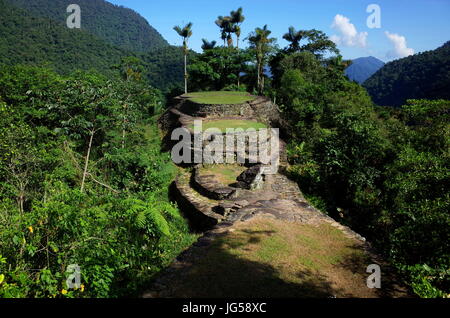 La Ciudad Perdida (Lost City) in Colombia Stock Photo