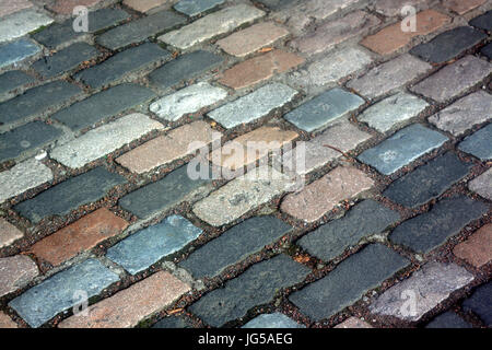 coloured cobblestones clean and tidy background Stock Photo