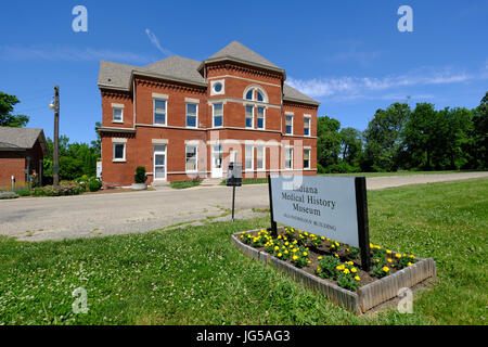 The Indiana Medical History Museum is in an 1880's Pathology building on the old Central State Mental Hospital grounds in Indianapolis, IN. Stock Photo