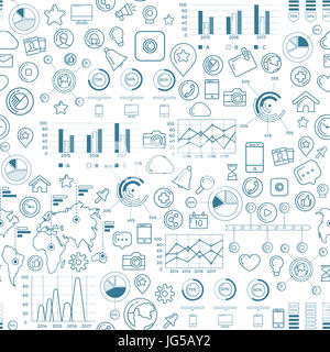 Social Media Blue Seamless Pattern Stock Photo - Alamy