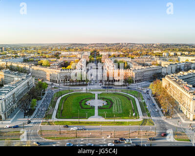 City center of Nowa Huta - socialist realism in Krakow, Poland Stock Photo