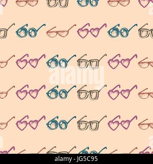 Seamless pattern with glasses Stock Vector