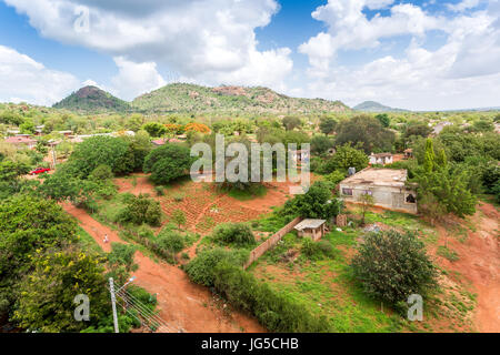 Town of Voi and surrounding nature, Kenya, East Africa Stock Photo