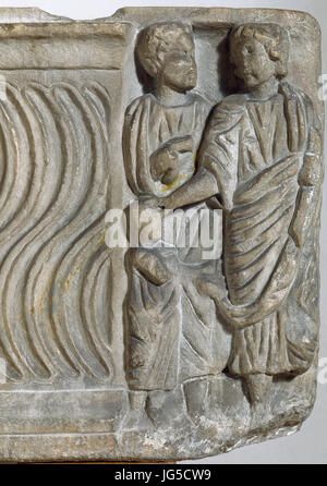 sarcophagus christian early 4th roman healing jesus alamy marble adults child blind
