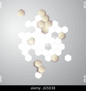 Vector abstract color 3d hexagonal. Honeycombs Stock Vector