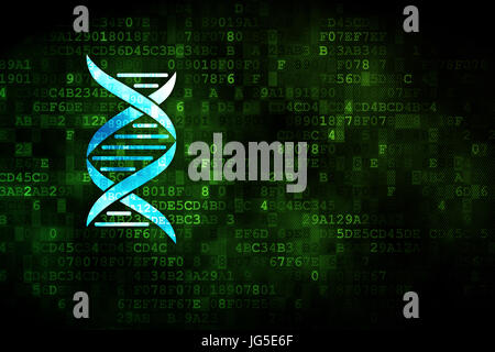 Medicine concept: DNA on digital background Stock Photo