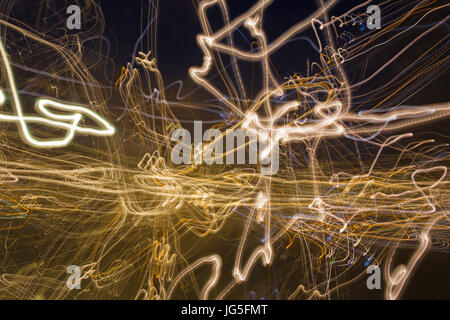 The abstract background with the moving lights Stock Photo