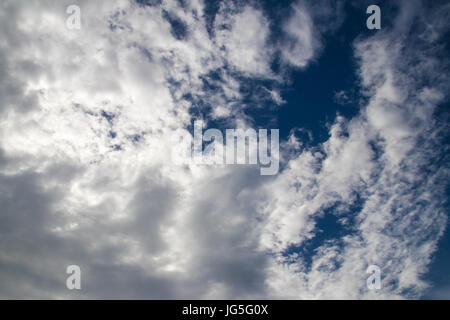 CASCAIS, PORTUGAL - June 2017 - Blue sky white clouds in a summer clean day, nature Stock Photo