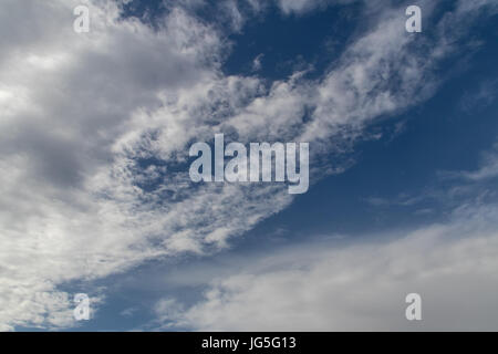 CASCAIS, PORTUGAL - June 2017 - Blue sky white clouds in a summer clean day, nature Stock Photo