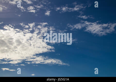 CASCAIS, PORTUGAL - June 2017 - Blue sky white clouds in a summer clean day, nature Stock Photo