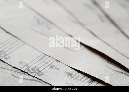 Vintage. Music notes on the vintage paper Stock Photo