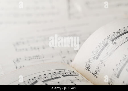 Vintage. Music notes on the vintage paper Stock Photo